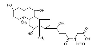 2-[nitroso-[4-[(3R,7R,12S)-3,7,12-trihydroxy-10,13-dimethyl-2,3,4,5,6,7,8,9,11,12,14,15,16,17-tetradecahydro-1H-cyclopenta[a]phenanthren-17-yl]pentanoyl]amino]acetic acid 76757-85-2