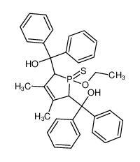tetra-C-phenyl-C,C'-(1-ethoxy-3,4-dimethyl-1-thioxo-2,5-dihydro-1H-1λ5-phosphole-2,5-diyl)-bis-methanol