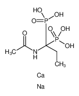 Phosphonic acid, [1-(acetylamino)propylidene]bis-, calcium sodium salt (1:1:1) 97759-16-5