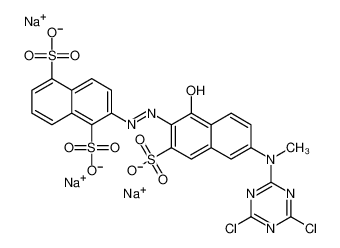 trisodium 2-[[6-[(4,6-dichloro-1,3,5-triazin-2-yl)methylamino]-1-hydroxy-3-sulphonato-2-naphthyl]azo]naphthalene-1,5-disulphonate 98%