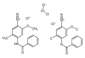 zinc,4-benzamido-2-methoxy-5-methylbenzenediazonium,trichloride 13983-15-8