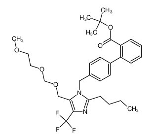 1-<<2'-(tert-butoxycarbonyl)biphenyl-4-yl>methyl>-2-butyl-5-<<(2-methoxyethoxy)methoxy>methyl>-4-(trifluoromethyl)imidazole 114772-63-3