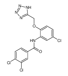 3,4-dichloro-N-[5-chloro-2-(1H-tetrazol-5-ylmethoxy)-phenyl]-benzamide 35422-09-4