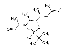 (2E,8E,4R,5S,6S)-5-(tert-butyldimethylsilyloxy)-9-iodo-2,4,6,8-tetramethyl-2,8-nonadienal 243468-92-0