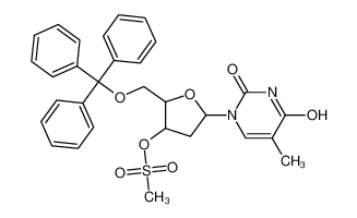 5'-O-tritylthimidine 3'-methanesulfonate 42214-24-4