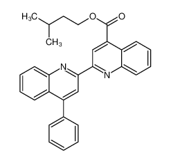 3-methylbutyl 2-(4-phenylquinolin-2-yl)quinoline-4-carboxylate 62726-08-3