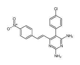 5-(4-chlorophenyl)-6-[(E)-2-(4-nitrophenyl)ethenyl]pyrimidine-2,4-diamine