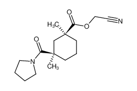 127183-15-7 cyanomethyl (1S,3R)-1,3-dimethyl-3-(pyrrolidine-1-carbonyl)cyclohexane-1-carboxylate