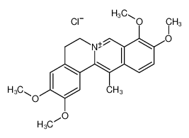 2,3,9,10-tetramethoxy-13-methyl-5,6-dihydroisoquinolino[2,1-b]isoquinolin-7-ium,chloride