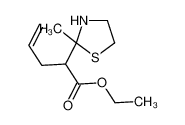 ethyl 2-(2-methyl-1,3-thiazolidin-2-yl)pent-4-enoate 75606-53-0