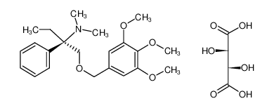 (2S,3S)-2,3-二羟基琥珀酸-(2R)-N,N-二甲基-2-苯基-1-[(3,4,5-三甲氧基苄基)氧基]-2-丁胺(1:1)