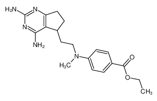 170799-62-9 ethyl 4-<N-<2-(2,4-diamino-6,7-dihydro-5H-cyclopenta<d>pyrimidin-5-yl)ethyl>-N-methylamino>benzoate