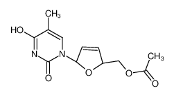 [(2S,5R)-5-(5-methyl-2,4-dioxopyrimidin-1-yl)-2,5-dihydrofuran-2-yl]methyl acetate 77421-68-2