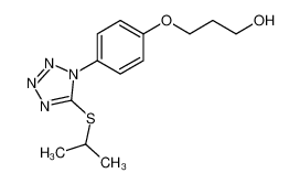 3-[4-(5-propan-2-ylsulfanyltetrazol-1-yl)phenoxy]propan-1-ol 669055-88-3