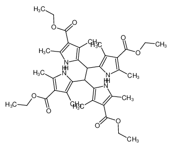 2,4,2',4',2'',4'',2''',4'''-octamethyl-5,5',5'',5'''-ethanediylidene-tetrakis-pyrrole-3-carboxylic acid tetraethyl ester 120830-51-5