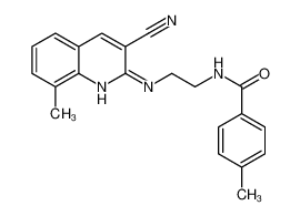 N-[2-[(3-cyano-8-methylquinolin-2-yl)amino]ethyl]-4-methylbenzamide 606104-82-9