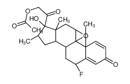9beta,11beta-环氧-6alpha-氟-17,21-二羟基-16alpha-甲基孕甾-1,4-二烯-3,20-二酮 21-乙酸酯