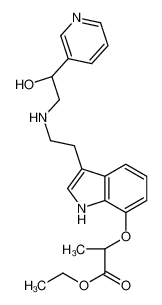 Ethyl (2S)-2-{[3-(2-{[(2R)-2-hydroxy-2-(3-pyridinyl)ethyl]amino}e thyl)-1H-indol-7-yl]oxy}propanoate