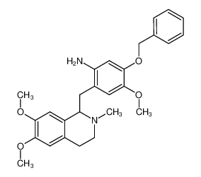 5-benzyloxy-2-(6,7-dimethoxy-2-methyl-1,2,3,4-tetrahydro-isoquinolin-1-ylmethyl)-4-methoxy-aniline 22323-98-4