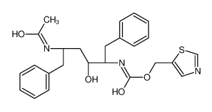 1,3-thiazol-5-ylmethyl N-[(2S,3S,5S)-5-acetamido-3-hydroxy-1,6-diphenylhexan-2-yl]carbamate 1010808-43-1