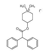 (1,1-dimethylpiperidin-1-ium-4-yl) 2,2-diphenylacetate,iodide 1952-15-4