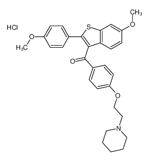 [6-羟基-2-(4-羟基苯基)-苯并噻吩-3-基]-[4-[2-(1-哌啶)乙氧基]苯基]-甲酮图片