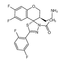 1-((3R,4S)-3-(2-aminoethyl)-5'-(2,5-difluorophenyl)-6,7-difluoro-3'H-spiro[chromane-4,2'-[1,3,4]thiadiazol]-3'-yl)ethan-1-one