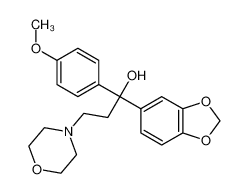 1-(1,3-benzodioxol-5-yl)-1-(4-methoxyphenyl)-3-morpholin-4-ylpropan-1-ol 6269-84-7