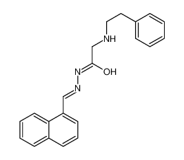 N-[(E)-naphthalen-1-ylmethylideneamino]-2-(2-phenylethylamino)acetamide 72606-49-6