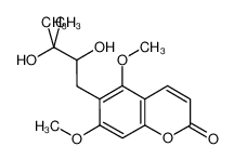 6-[(2R)-2,3-dihydroxy-3-methylbutyl]-5,7-dimethoxychromen-2-one 483-90-9