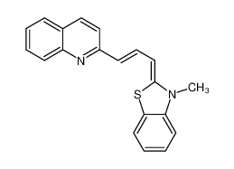 3-methyl-2-(3-quinolin-2-ylprop-2-enylidene)-1,3-benzothiazole 3595-49-1