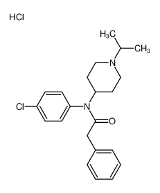 N-(4-chlorophenyl)-2-phenyl-N-(1-propan-2-ylpiperidin-4-yl)acetamide,hydrochloride 58934-46-6