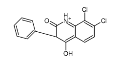 (3S)-7,8-dichloro-4-hydroxy-3-phenyl-3H-quinolin-1-ium-2-one 144603-11-2