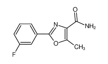 2-(3-fluorophenyl)-5-methyl-1,3-oxazole-4-carboxamide 61152-07-6