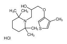 1-(4-甲基噻吩-3-基)氧基-3-(2,2,6,6-四甲基哌啶-1-基)丙-2-醇盐酸盐