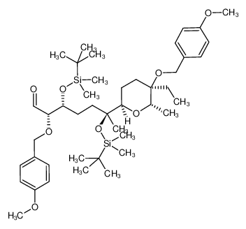 126366-00-5 (2S,3R,6S)-3,6-bis(tert-butyldimethylsilyloxy)-6-((2R,5R,6S)-5-ethyl-5-(4-methoxybenzyloxy)-6-methyltetrahydropyran-2-yl)-2-(4-methoxybenzyloxy)heptanal