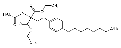 diethyl 2-acetamido-2-[2-(4-octylphenyl)ethyl]propanedioate 162358-08-9
