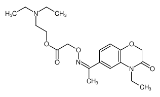 2-(diethylamino)ethyl 2-[(Z)-1-(4-ethyl-3-oxo-1,4-benzoxazin-6-yl)ethylideneamino]oxyacetate 91119-65-2