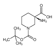 (3R)-3-amino-1-[(2-methylpropan-2-yl)oxycarbonyl]piperidine-3-carboxylic acid 862372-86-9