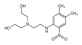 N-<2-<Bis-(2-hydroxy-aethyl)-amino>-aethyl>-6-nitro-3,4-dimethyl-anilin 97213-18-8