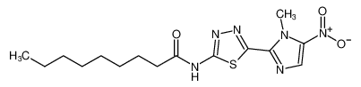 N-(5-(1-methyl-5-nitro-1H-imidazol-2-yl)-1,3,4-thiadiazol-2-yl)nonanamide