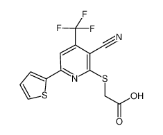 (3-cyano-6-thiophen-2-yl-4-trifluoromethyl-pyridin-2-ylsulfanyl)-acetic acid 330645-53-9