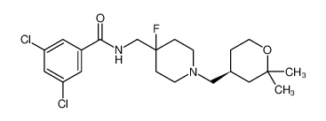 3,5-二氯-N-[[4-氟-1-[[(4S)-四氢-2,2-二甲基-2H-吡喃-4-基]甲基]-4-哌啶]甲基]苯甲酰胺