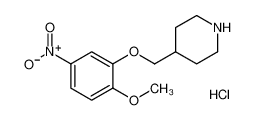 2-Methoxy-5-nitrophenyl 4-piperidinylmethyl ether hydrochloride 1185297-80-6