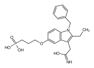 3-[3-(2-amino-2-oxoethyl)-1-benzyl-2-ethylindol-5-yl]oxypropylphosphonic acid