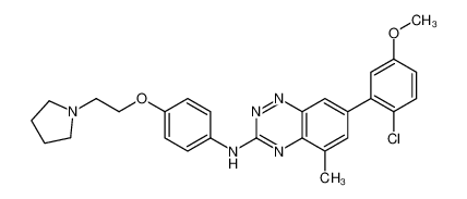 7-(2-氯-5-甲氧基苯基)-5-甲基-N-(4-(2-(吡咯烷-1-基)乙氧基)苯基)苯并[e][1,2,4]噻嗪-3-胺