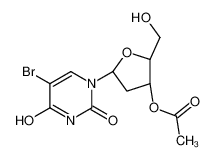 [(2R,3S,5R)-5-(5-bromo-2,4-dioxopyrimidin-1-yl)-2-(hydroxymethyl)oxolan-3-yl] acetate 15414-62-7