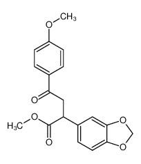 2-benzo<1,3>dioxol-5-yl-4-(4-methoxyphenyl)-4-oxobutyric acid methyl ester