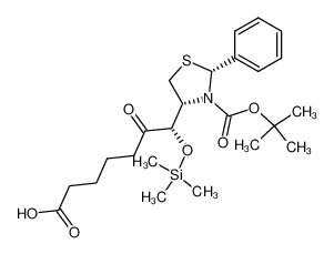 1025879-11-1 (S)-7-((2R,4R)-3-(tert-butoxycarbonyl)-2-phenylthiazolidin-4-yl)-6-oxo-7-((trimethylsilyl)oxy)heptanoic acid