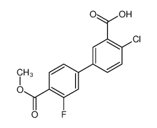2-chloro-5-(3-fluoro-4-methoxycarbonylphenyl)benzoic acid 1261934-01-3
